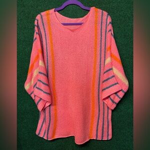 582 Striped Pink Sweater